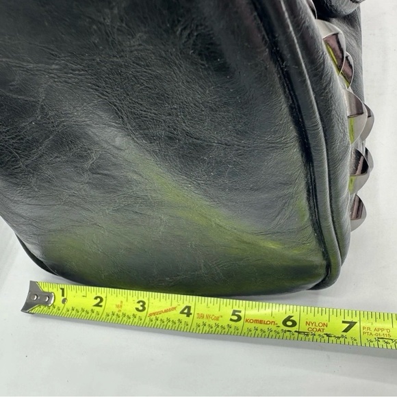 Aldo Studded Black Faux Leather Y2K Handbag - Picture 11 of 15